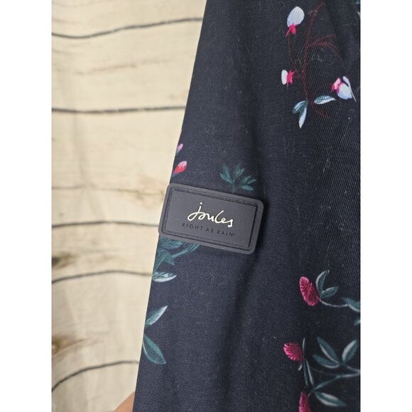 Joules Right As Rain Floral Jacket US14 UK18 Womens Navy Full Zip - Picture 7 of 11